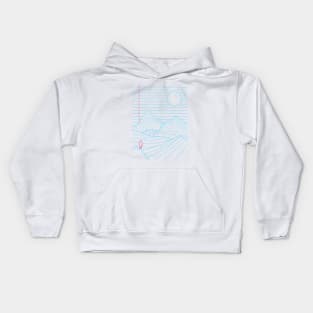 Linear Mountainscape Kids Hoodie